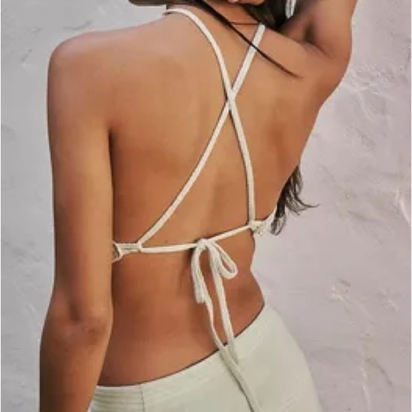 NWT Free People June Fauxchet Chrochet Sweater Halter Top - Picture 10 of 11